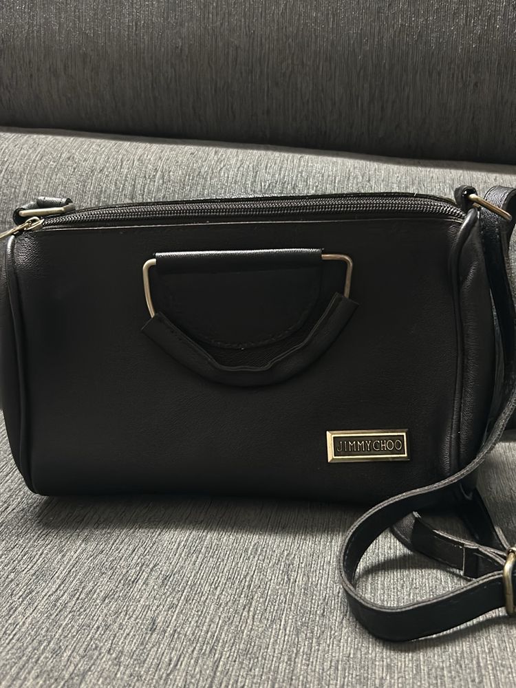 Black Leather Handbag