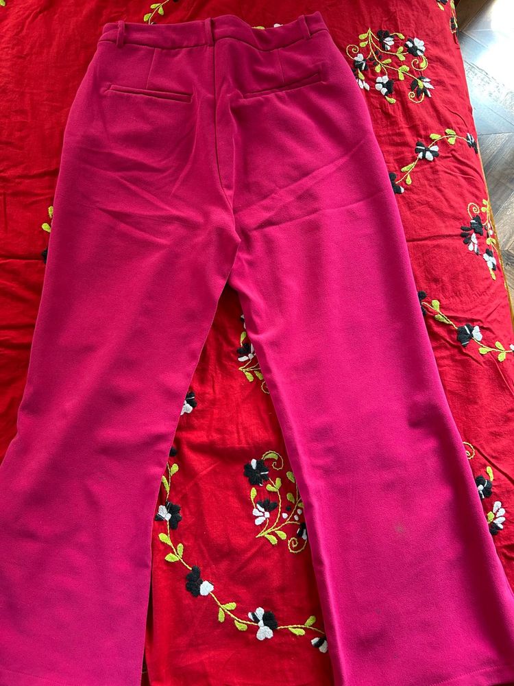 Vibrant Pink Wide Leg Pants
