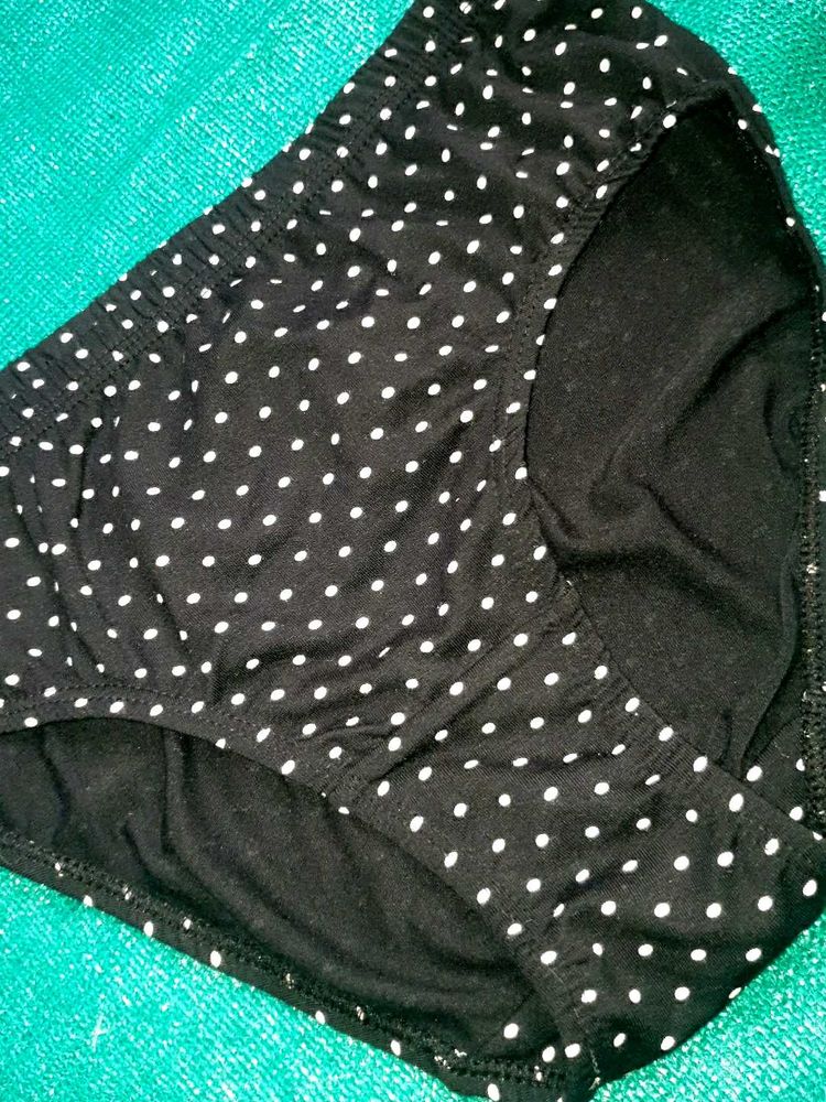 Black Polka Dot Panties