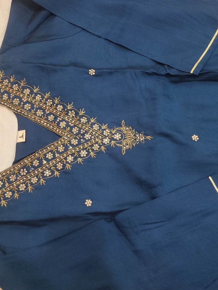 Dola Silk Suit Wid Real Mirror Work