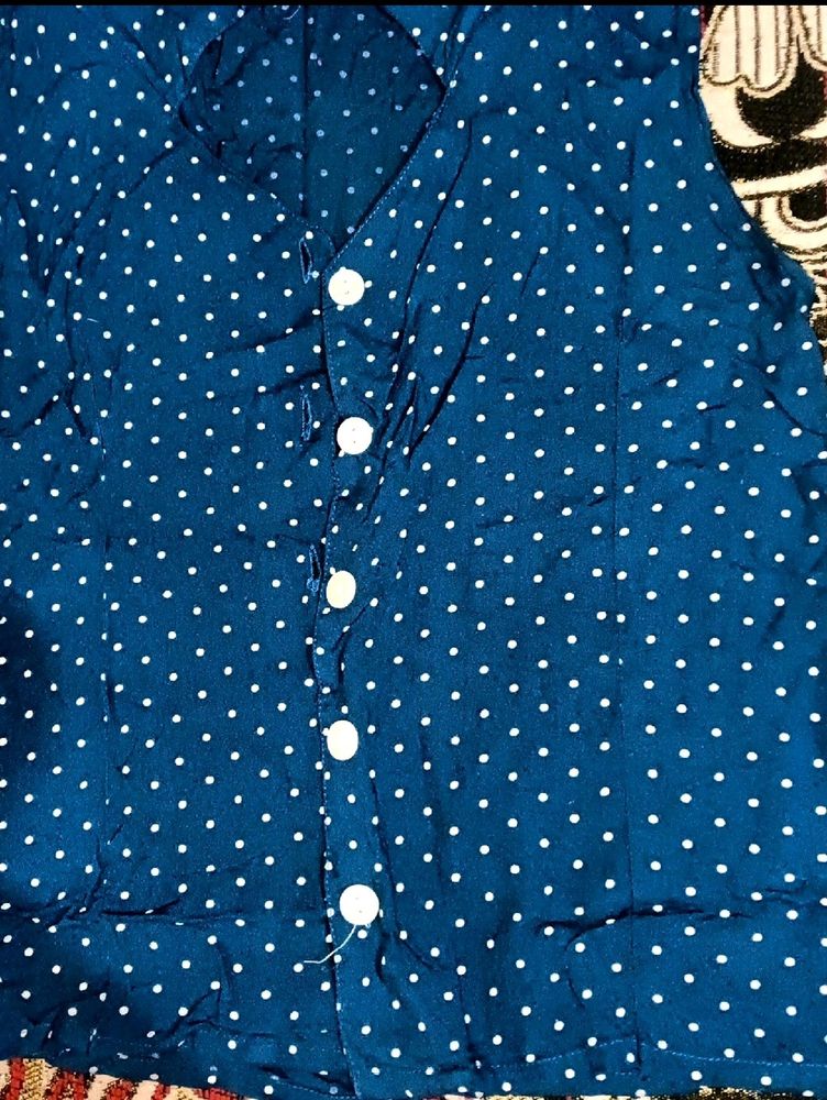 Formal Blue Shirt For Women