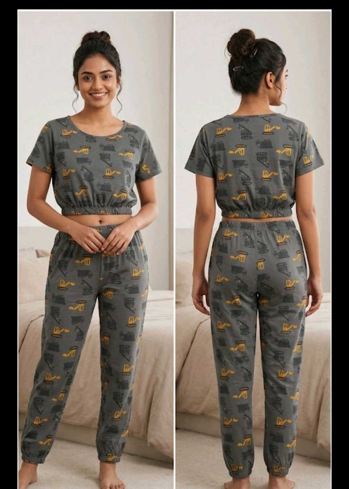 Cute Construction Night suit Set