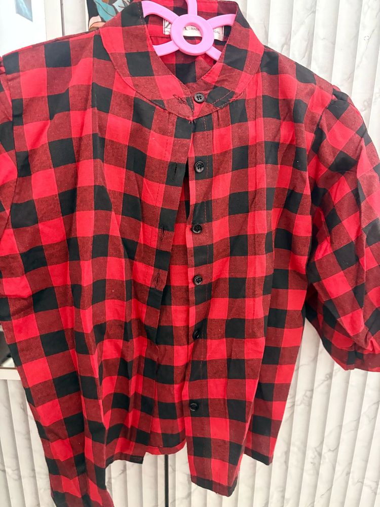 Red &amp; Black Buffalo Plaid Tunic