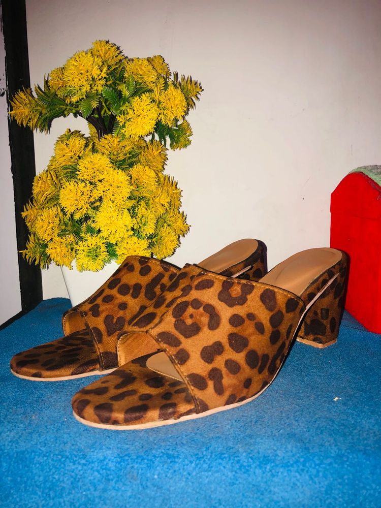 Leopard Print Mules