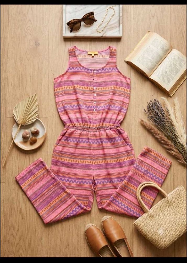 Boho Striped Jumpsuit