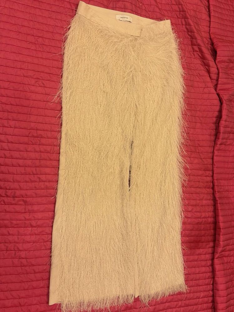 Trendy Fringe Off White Pants