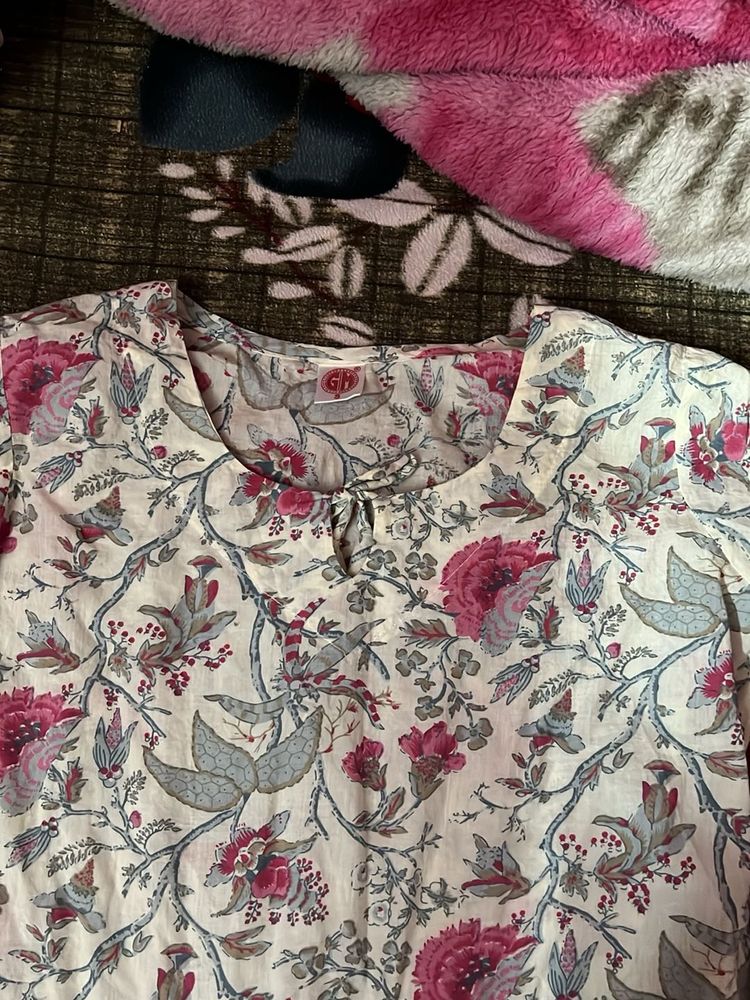 Floral Print Kurta