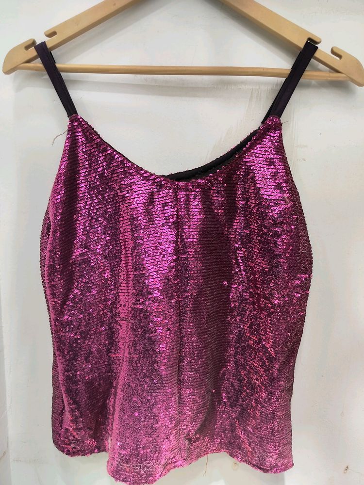 Beautiful party Wear Sequence Top Free Size Upto M