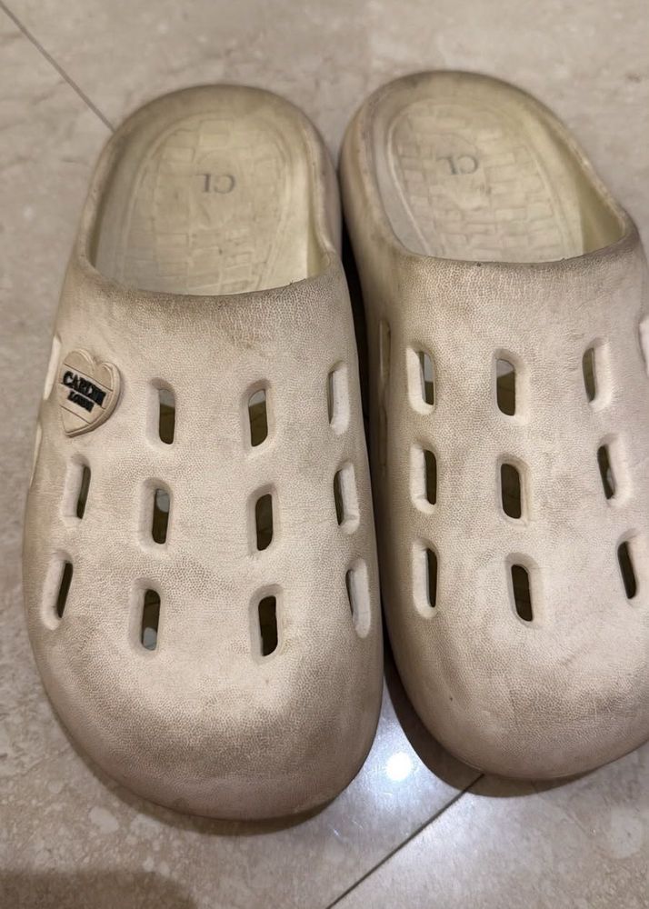 Cream Casual Clogs