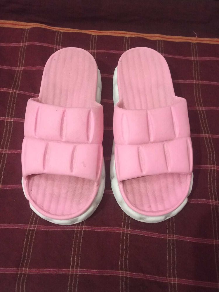Pink Padded Slide Slippers