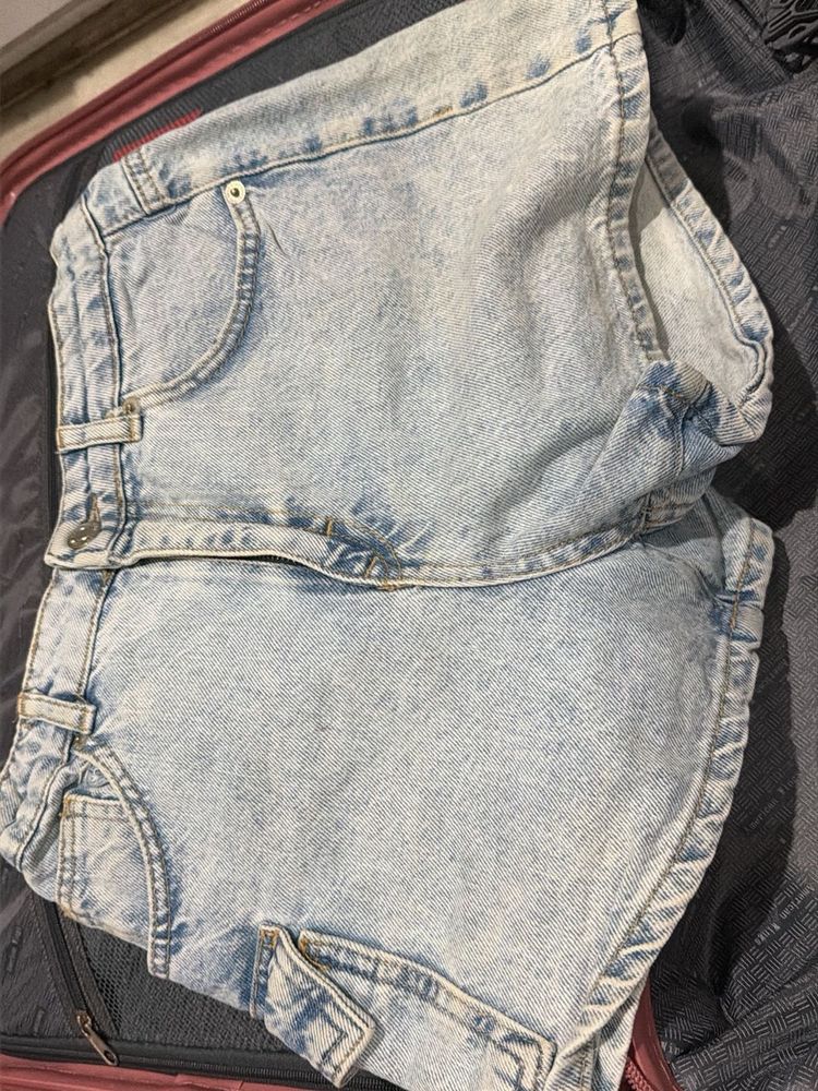 Light Wash Denim Shorts
