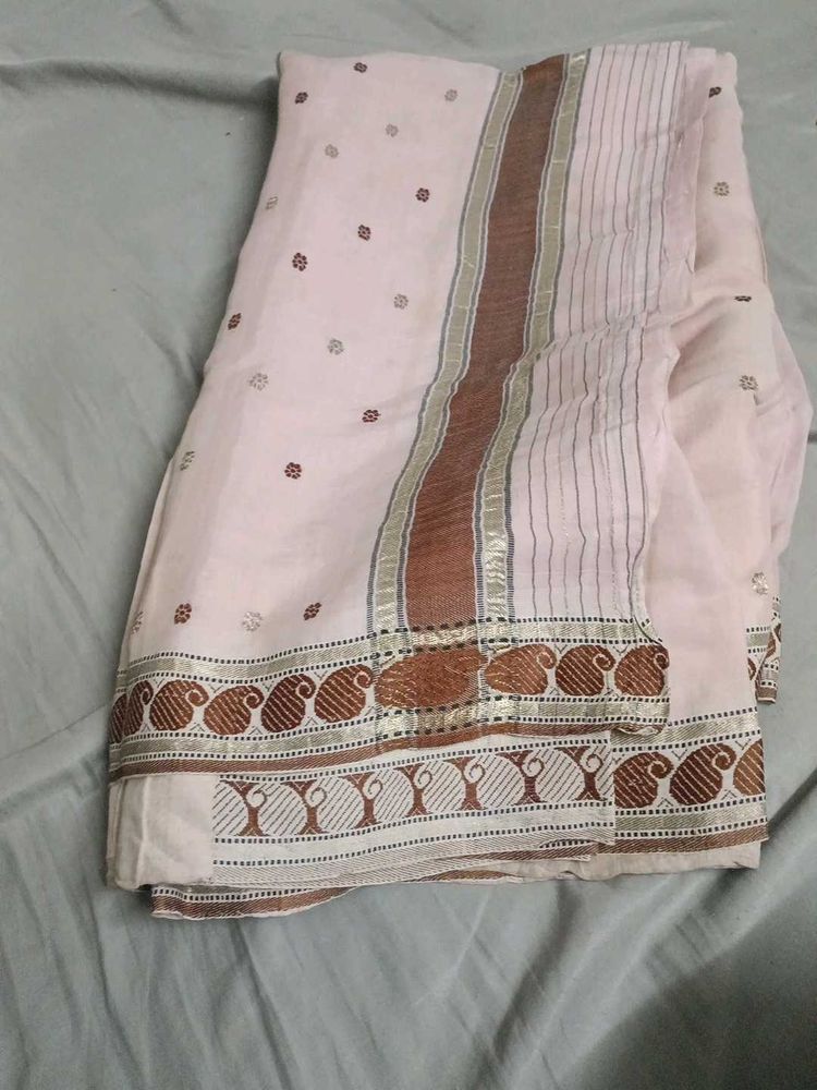Elegant Light Pink Saree