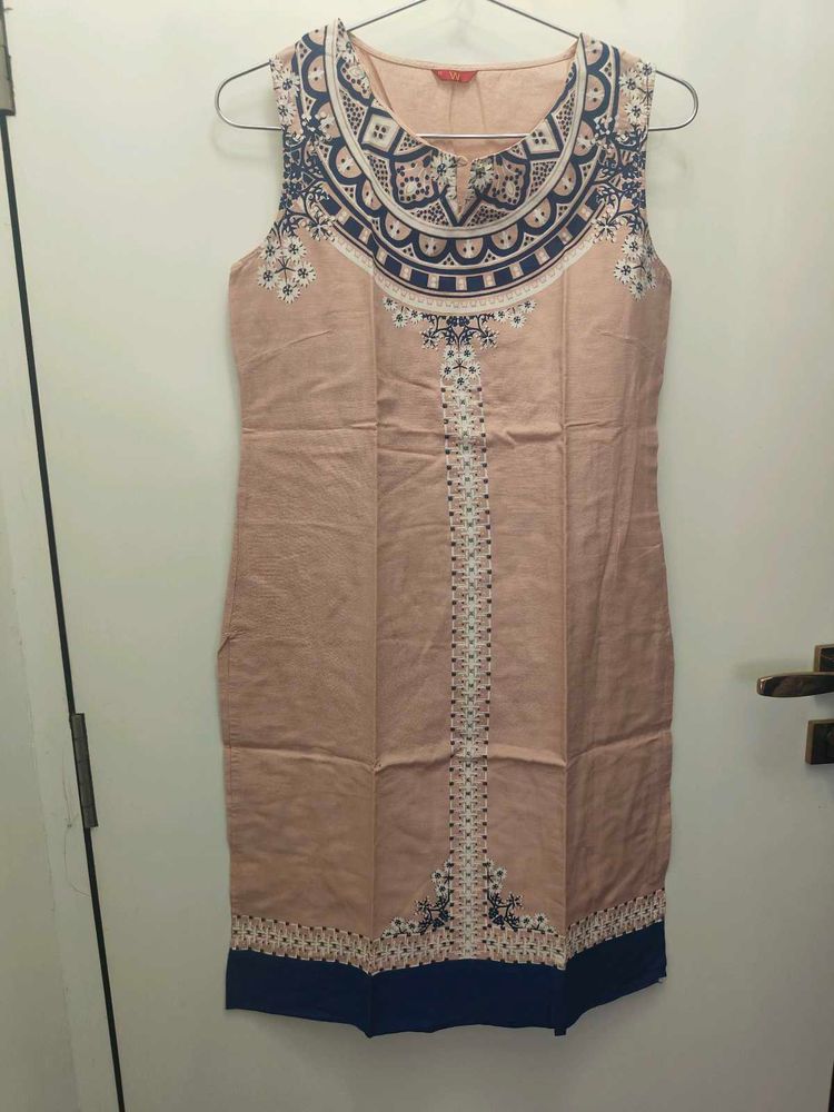 W brand  Sleeveless Kurta with Ethnic Print