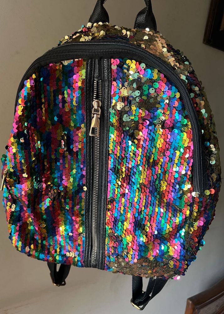 Multicolour sequin backpack - new