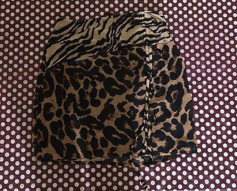 Wild Print Mini Skirt