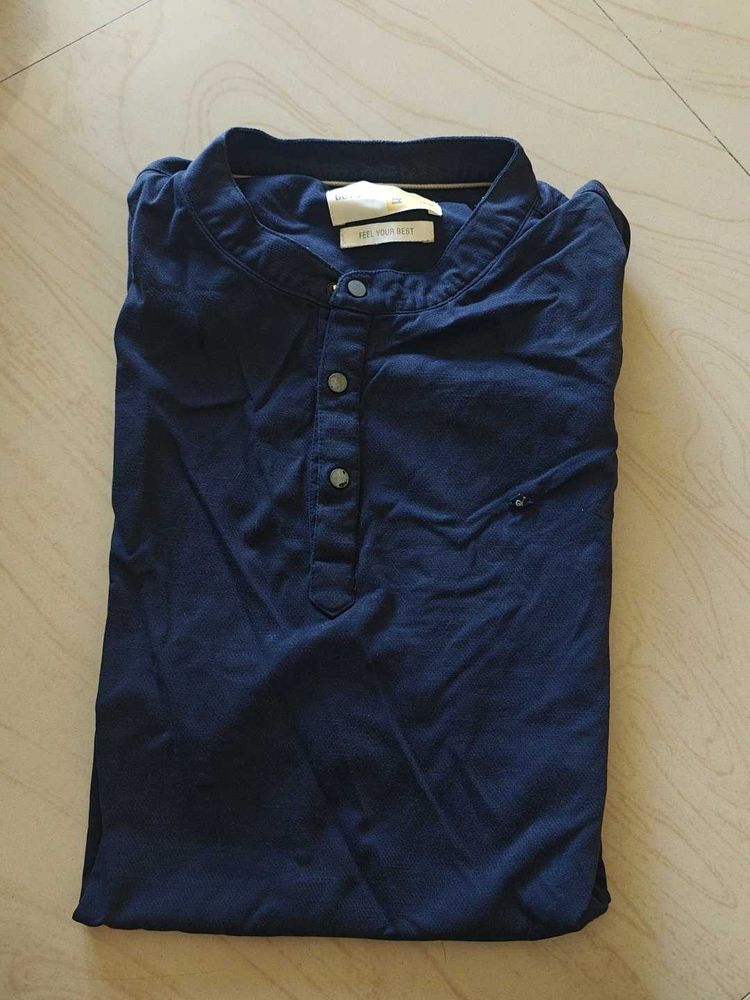 Men's Navy Blue Casual Shirt