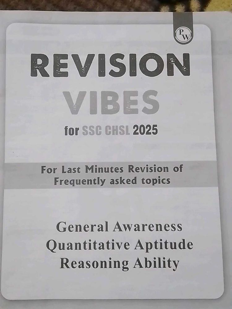 Revision Vibes for SSC CHSL 2025