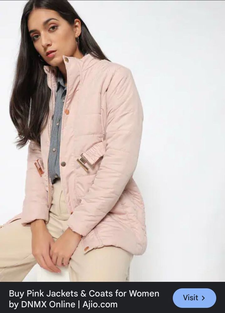 Pink Quilted Puffer Jacket
