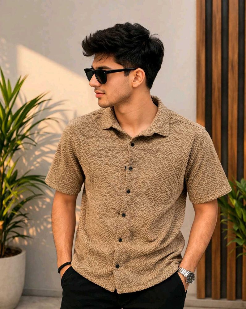 Stylish Men's Textured Shirt