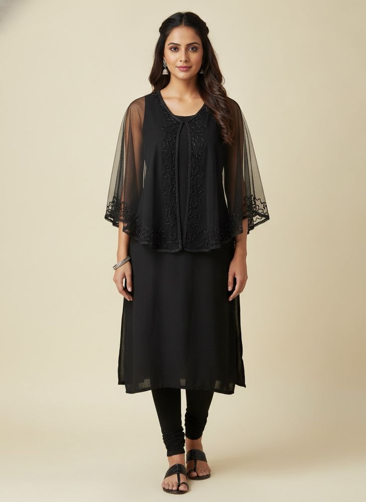 Beaded Sheer Cape