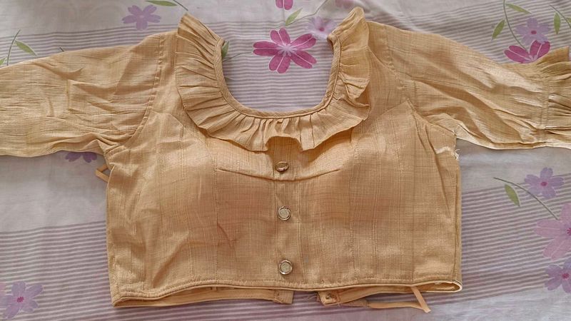Elegant Beige Ruffled Blouse