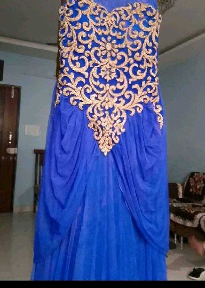 Royal Blue Embellished Gown