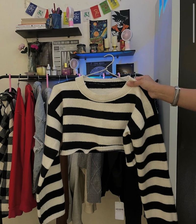 Striped Cropped Sweater