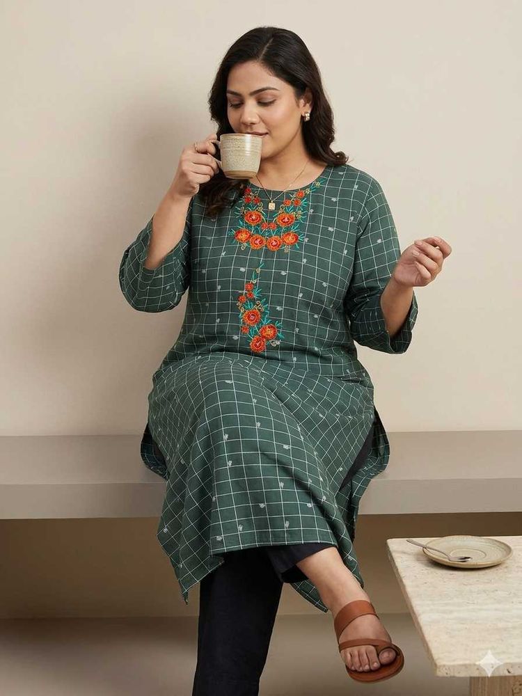 beautiful green kurti
