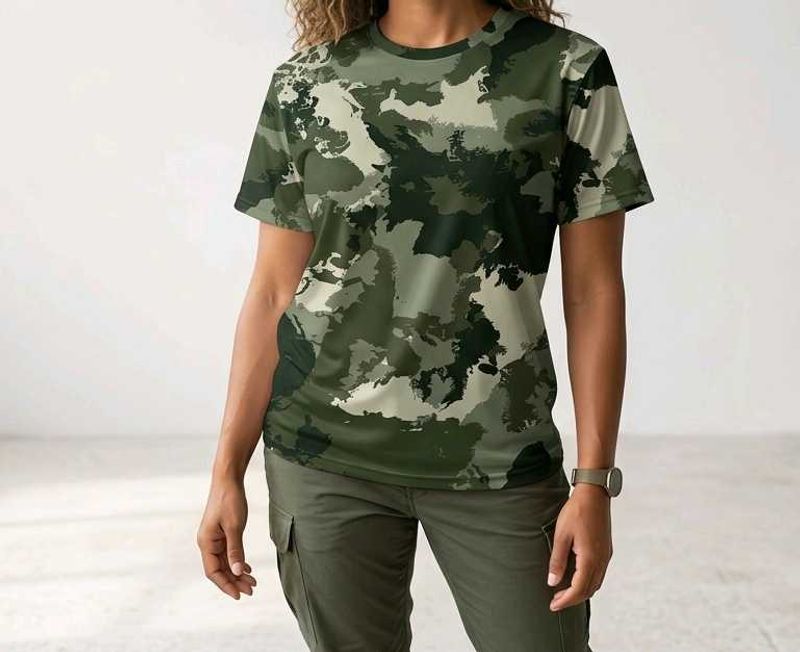 Camouflage Print T-Shirt