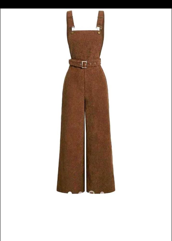 Brown Wide-Leg Jumpsuit