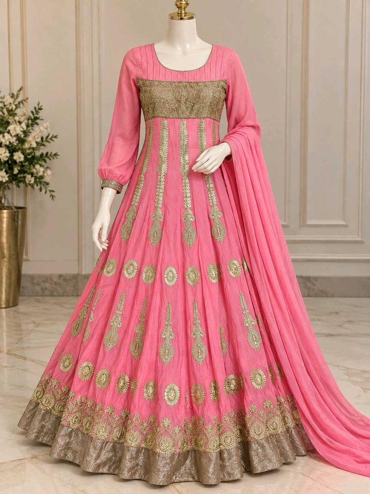 Pink Anarkali kurta