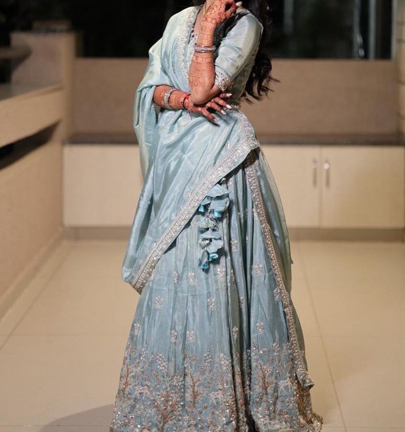 Elegant Blue Lehenga Choli Set