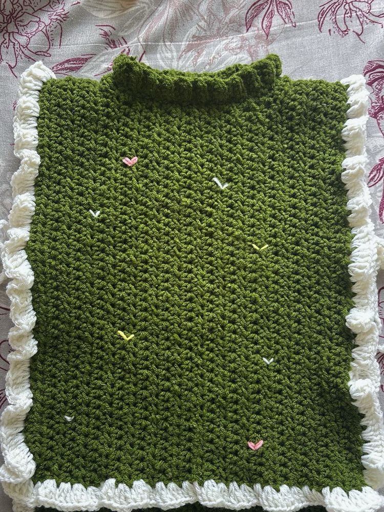 Handmade Green Crochet Top