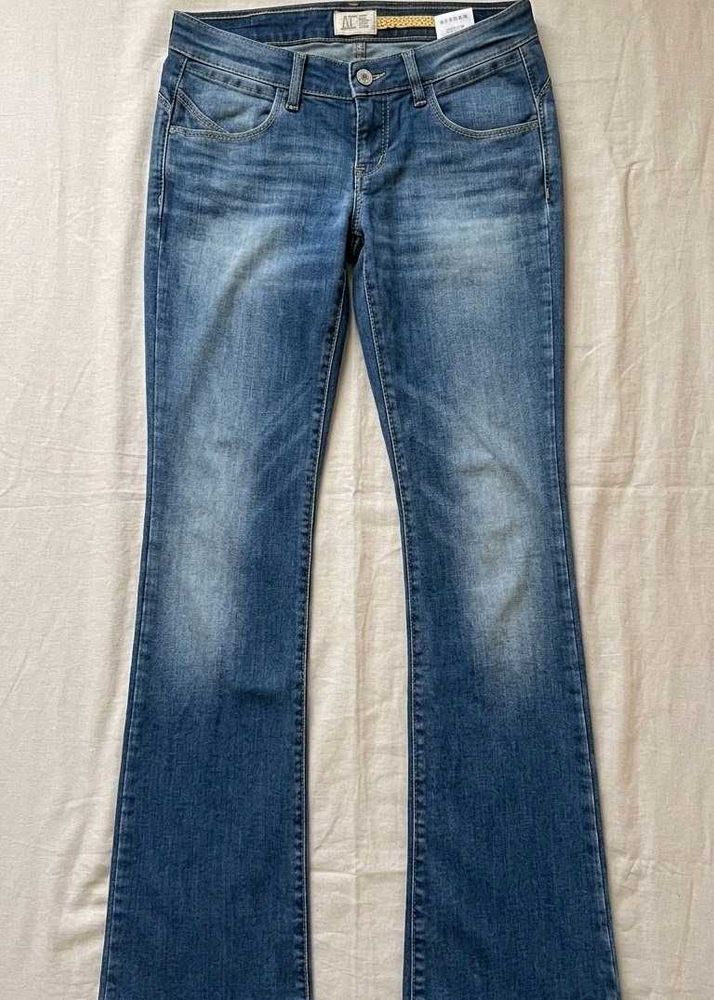 Classic Blue Flare Jeans | Y2K Low Waisted
