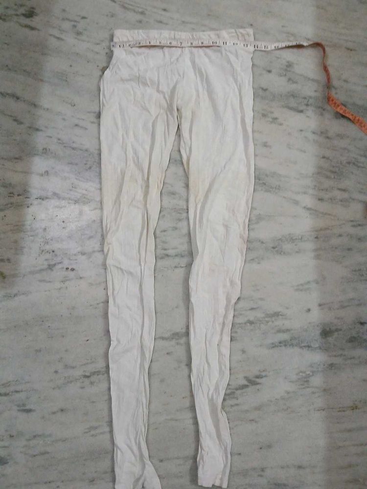 White Cotton Leggings