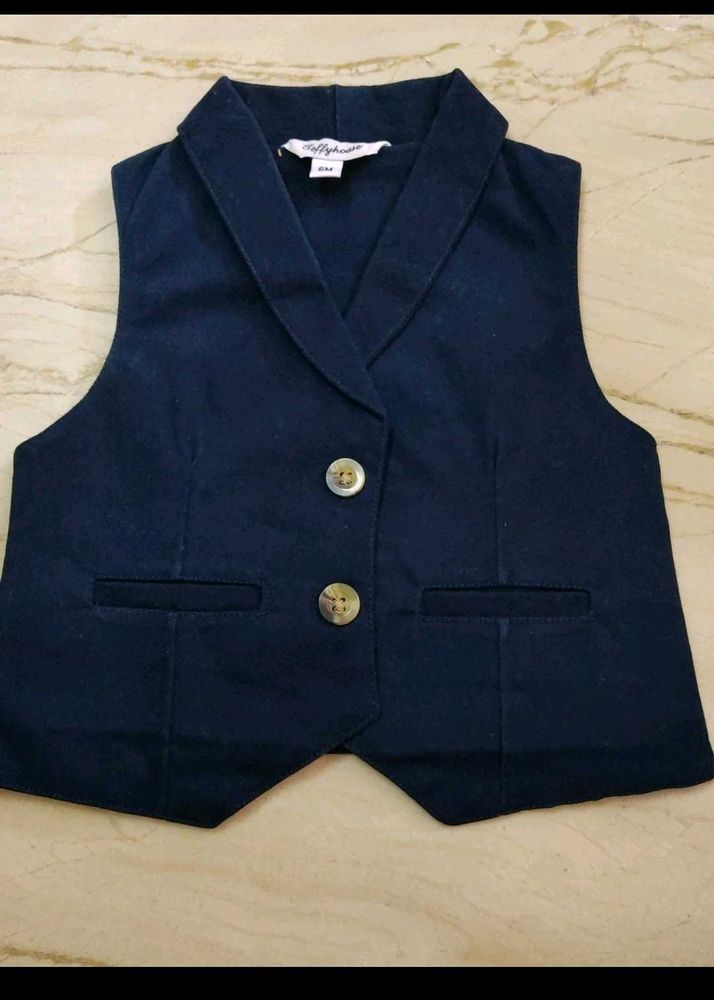 Cute Navy Blue Vest