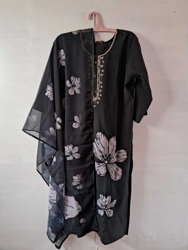Elegant Sequined salwar with Dupatta