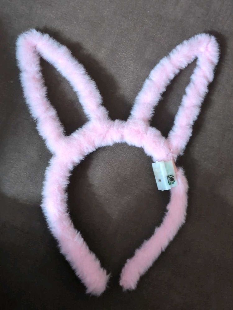 Light-Up Pink Bunny Ears Headband