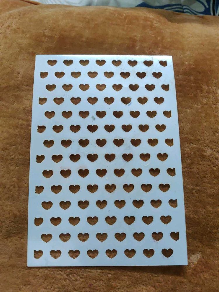 Heart Shaped Stencil Sheet