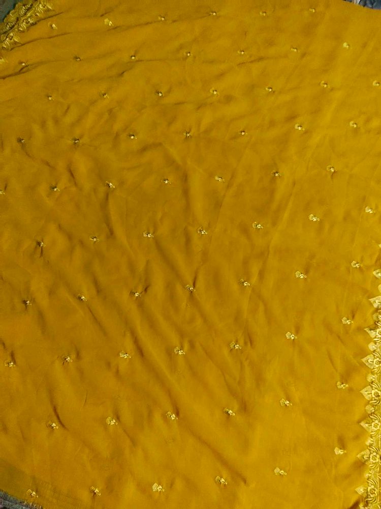 Embellished Mustard Yellow dupatta