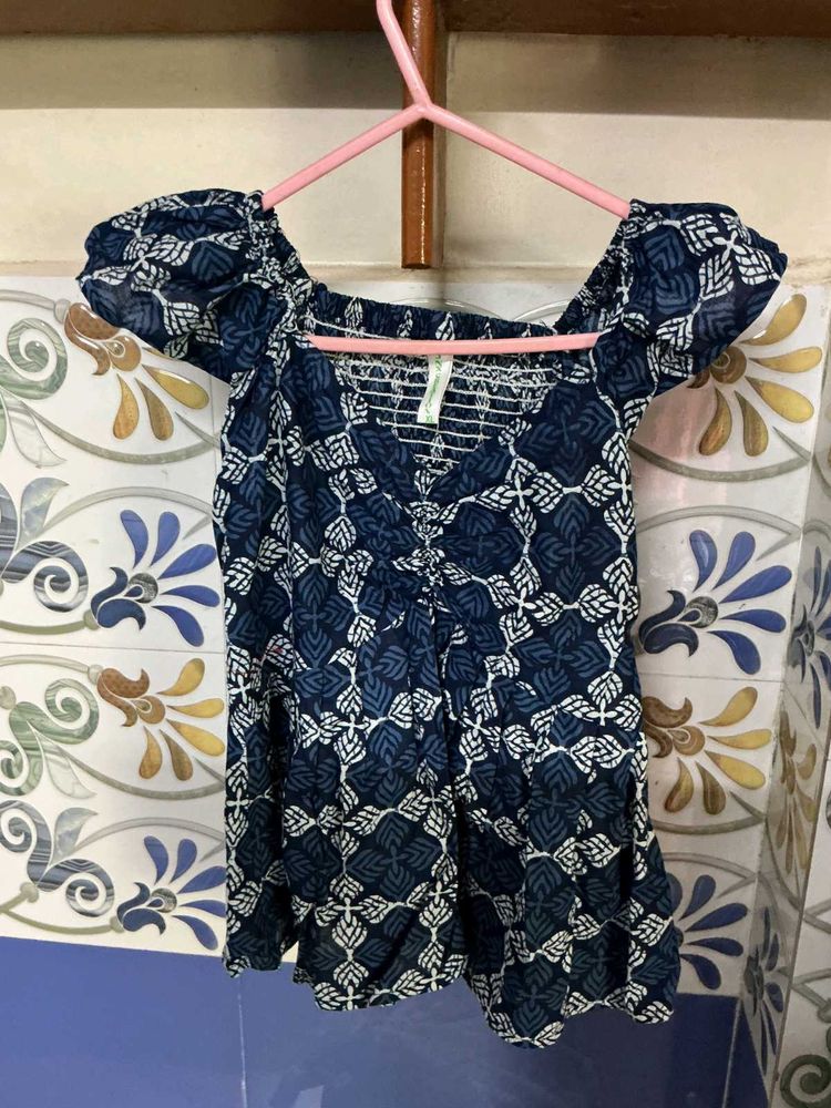 short kurti with  frill sleeves