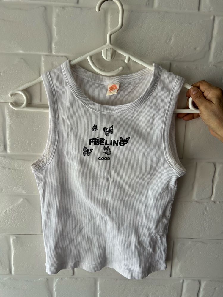 White Y2K Tank Top
