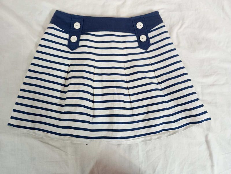 chic navy Striped golf Skirt mini
