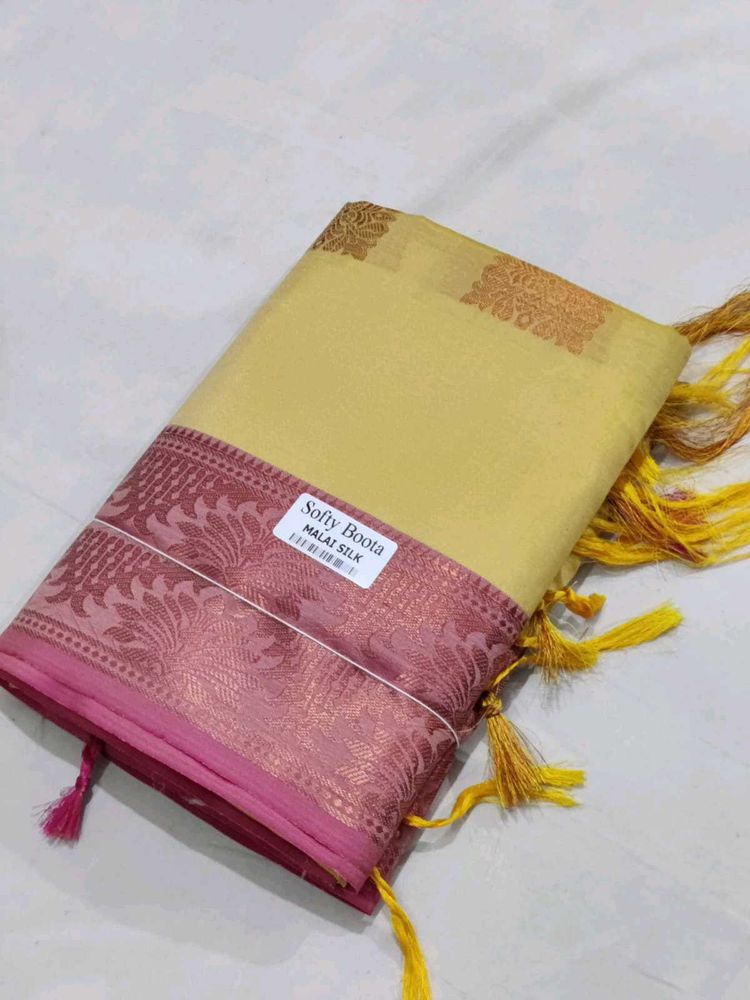 Softy Allover Boota Malai Silk Saree