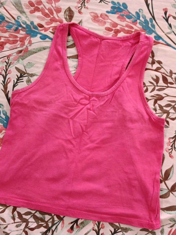 Pink Racerback Tank Top