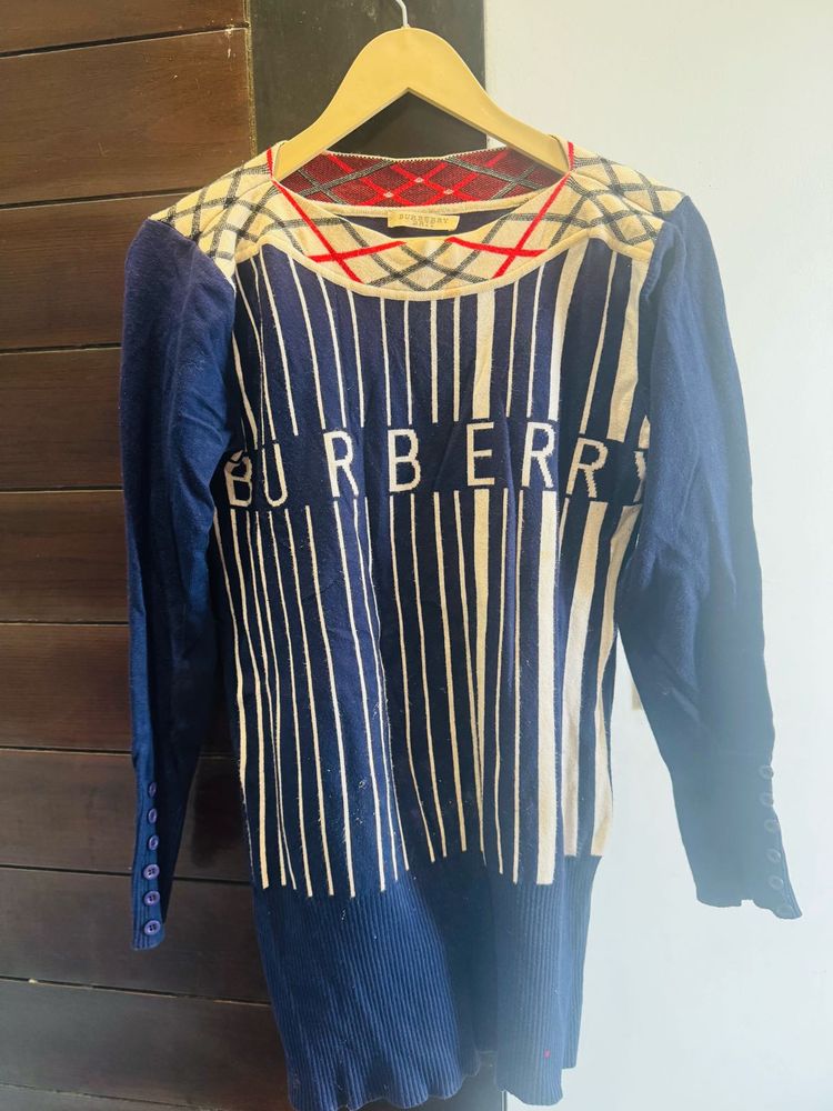 Burberry Striped Knit Top