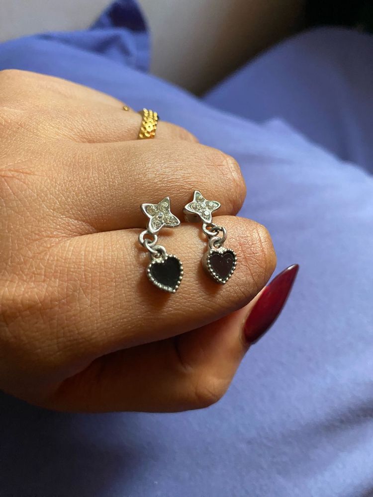 Star &amp; Heart Dangle Earrings