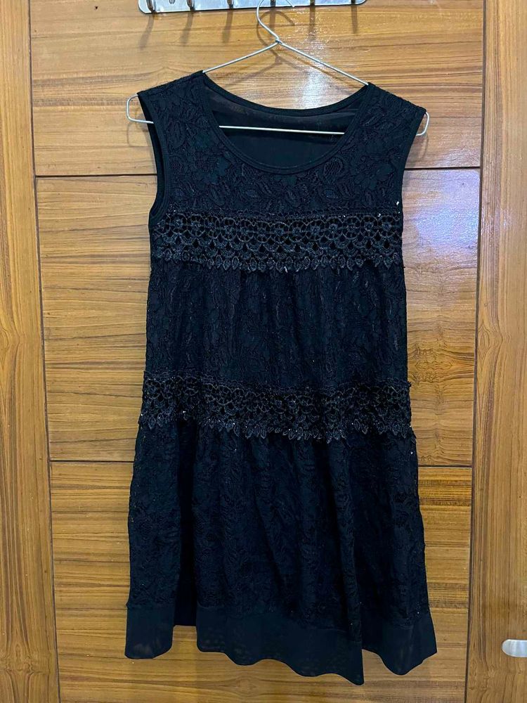 Elegant Black Lace Dress/Top