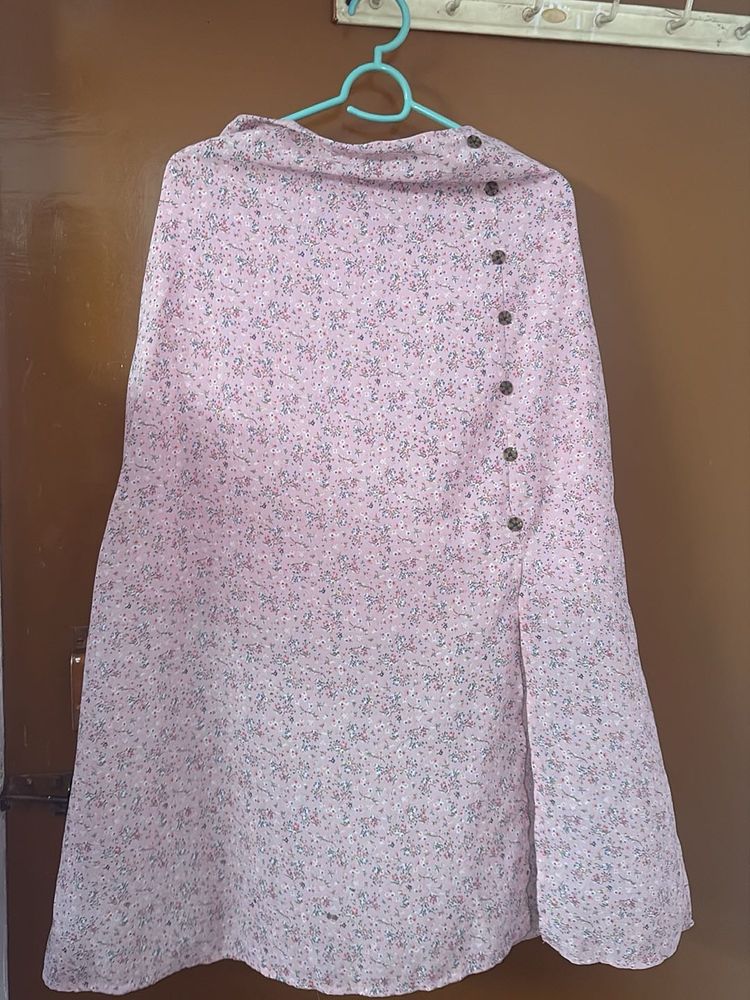 Floral Pink Ethnic Skirt