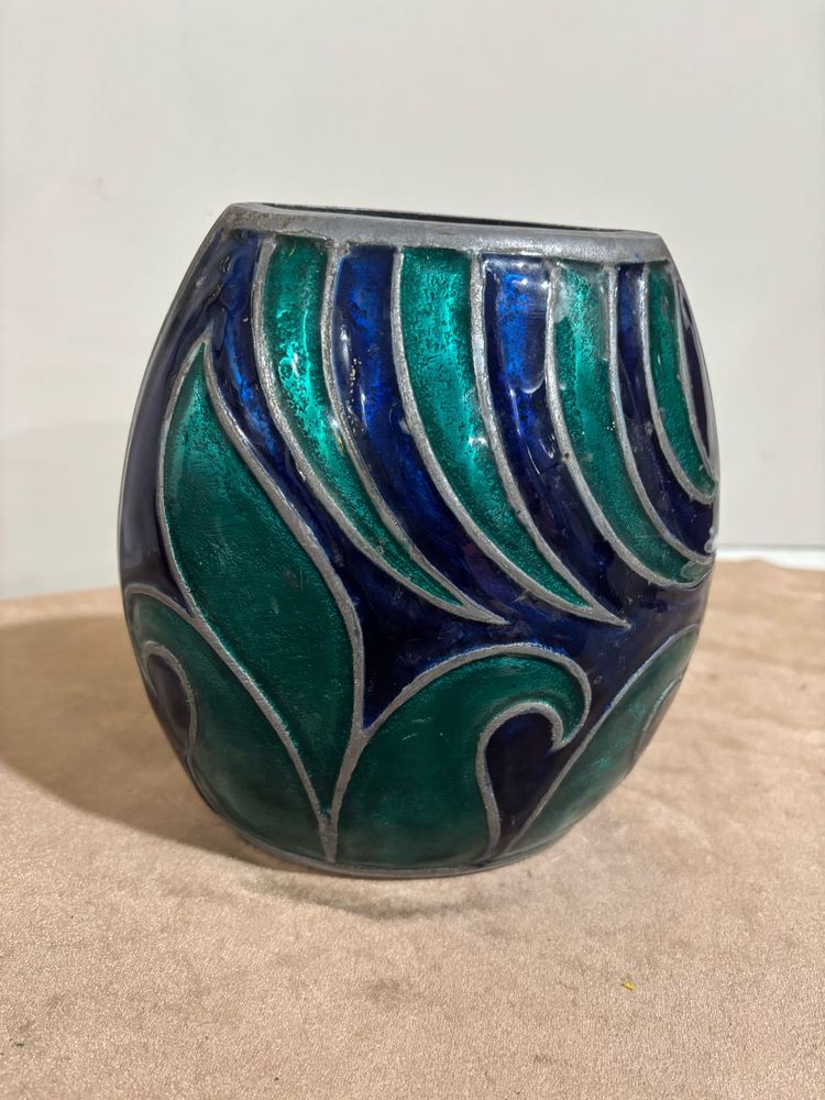 Enamel Painted Vase (without flowers)